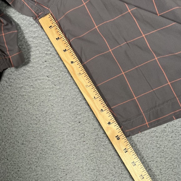 Lululemon Shorts Mens 34 Gray Plaid 5 Pocket Golf Tech Chino Casual Preppy Logo - Picture 8 of 10